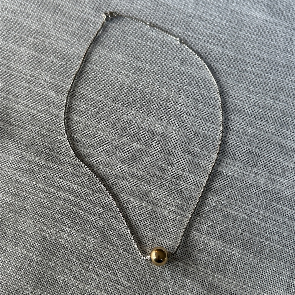 David Yurman Solari necklace sterling silver with 18k ball and diamonds - Picture 6 of 10